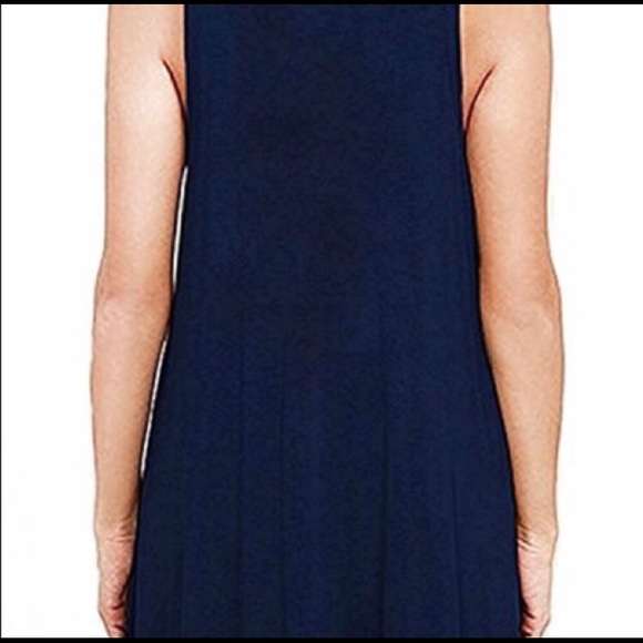 Navy blue beach cover up dress - Picture 2 of 2